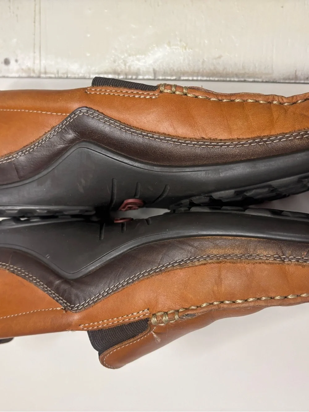 Cole Haan Tucker Venetian Leather Slip-On Loafers Tan Brown Shoes Size 10M Mens